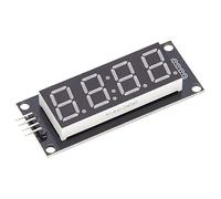 Cryfokt Module de Tube D'affichage LED, Tube Numérique Haute luminosité à 4 Chiffres et 7 Segments pour Bibliothèque TM1637.h (Lettres Jaunes)