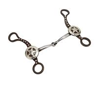 Cryfokt Mors de Filet de Cheval en Bronze Antique, Mors de Bouche sculpté à la Main en Acier Inoxydable Antirouille, Facile à Contrôler, Cadeau Parfait pour Les Amateurs de Chevaux