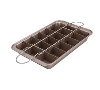 Cryfokt Moule à Brownie Antiadhésif avec Séparateur en Métal, Ustensiles de Cuisson Durables en Acier au Carbone pour Cupcakes et Mini Gâteaux, 30,5 X 20 Cm, Indispensable pour Chaque Cuisine