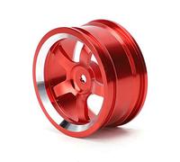 Cryfokt Moyeu de Roue RC en Alliage D'aluminium pour Voiture de Tourisme HSP 94123, Durable et Léger, Pièces de Rechange pour Voiture de Tourisme à 1/10, Bleu, 4 Pièces (Rouge)