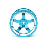 Cryfokt Moyeu de Roue RC en Alliage D'aluminium pour Voiture de Tourisme HSP 94123, Durable et Léger, Pièces de Rechange pour Voiture de Tourisme à 1/10, Bleu, 4 Pièces (Blue)