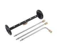 Cryfokt Nettoyeur Haute Pression de Buse de Train D'atterrissage en Acier Inoxydable 4000 Psi 2 en 1, Nettoyeur de de Balai à Eau Sous la Voiture pour la saleté de la Route et L' (5 trous)