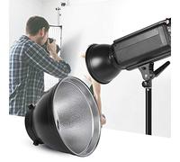 Cryfokt NiceFoto SN-04 Réflecteur Standard 55 Degrés pour Monture avec Matériau en Alliage D'aluminium pour Photographie de Portrait, Animaux de Compagnie, Fleurs