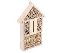 Cryfokt Nid à Insectes en Bois pour Abeilles, 30x20x4 Cm | Construction en bois naturel, ornement extérieur durable, favorise l\'écologie du jardin, attire les insectes bénéfiques