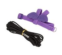 Cryfokt Oiseau et Harnais Réglables, Corde de Traction Résistante aux Morsures avec Bonnet à Ailes, pour Les Amoureux des Oiseaux (Purple)