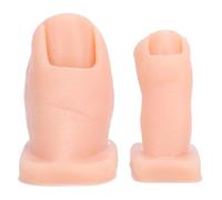 Cryfokt Orteils de Pratique du Nail Art en Silicone Souple pour la Formation de Manucure, Conception Facile à Utiliser pour les Artistes D'ongles et les Débutants, Paquet de 2 Orteils Artificiels