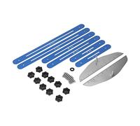 Cryfokt Outil de Mesure D'escalier-alliage D'aluminium anodisé, Règles Réglables, Facile à Utiliser, pour Marches D'escalier et étagères de Placard (BLUE)