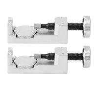 Cryfokt Outil Professionnel Réglable pour Dissolvant de Bracelet de Montre, Kit de Réparation de Montre en Acier allié Noir Rouge avec 6 Broches de Rechange 2 Pièces (Silver)