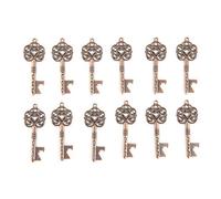 Cryfokt Ouvre-bouteille en Forme de clé à Motif de Couronne Vintage, Unique et Délicat pour les Faveurs de Mariage avec étiquette et Ficelle, 12 Pièces