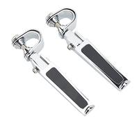 Cryfokt Paire de Pédales de Fourche de Fabrication Exquise, Repose-pieds à Pince en U pour Barre de Protection de Moto