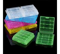 Cryfokt Paquet de 10 Boîtiers de Piles Transparents, 4 Emplacements AA ou 5 Emplacements AAA, Support en Plastique avec Rainures pour Empêcher Le Glissement, pour Le Stockage et Les