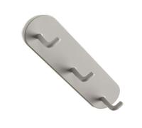 Cryfokt Patères Auto-adhésives en Fer Arrondi pour les Familles avec Bébés, Porte-clés Mural Facile à Nettoyer (Gris chaud) (Gris chaud)