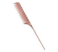Cryfokt Peigne à Cheveux Léger en Queue de Rat, Outil de Coiffure pour Hommes et Femmes, Peigne de Coiffeur pour Salon de Coiffure, Rose Rouge (or rose)