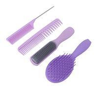 Cryfokt Peigne de Coiffure 4 Pièces, Manche Antidérapant, Outils de (Box