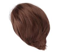 Cryfokt Perruque Courte Marron Réaliste pour Hommes, Faux Cheveux Lisses, pour Costume D'exposition D'halloween pour Hommes, Fête de Cosplay D'halloween