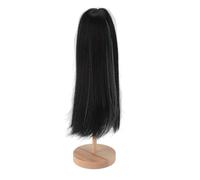 Cryfokt Perruques Longues et Droites pour Poupée à Rotule, Fibre Douce Bicolore Haute Température pour Poupées 1/4 avec Frange, Perruque de Remplacement de Cuir Chevelu de Simulation pour Poupées