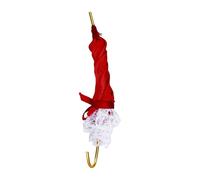 Cryfokt Petite Décoration de Parapluie de Maison de Poupée en Dentelle, Design Complexe pour Chambre à Coucher et Salon, 8.5x1x1cm (Brun Rouge)