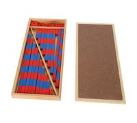 Cryfokt Petits Bâtons Numériques, Jouet Mathématique Montessori pour la Pensée Logique Précoce et Le Concept D'organisation, adapté aux Enfants de 3 Ans et Plus, Couleur Rouge et Bleu