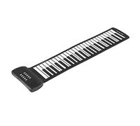 Cryfokt Piano à Main 49 Touches, Clavier Pliable, Piano Portable pour Enfants, Multifonctionnel, Son Surround 4D pour Voyage, Extérieur, Maison, Noir (PM49)