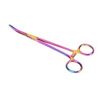 Cryfokt Pince à épiler pour Oreilles d'animaux, Pince Coudée en Acier | Charnière à Tension réglable, conception de coude ergonomique, légère 60g, pour le toilettage des chiens et des chats,
