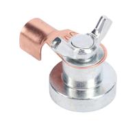 Cryfokt Pince de Mise à la Terre Magnétique de Soudage, Aimant Réglable à Installation Rapide pour un Soudage Stable, avec Construction en Laiton et Acier Inoxydable, pour les Opérations (Petit)