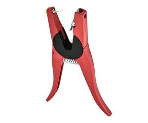 Cryfokt Pince D'étiquette d'oreille de Bétail de Porc Solide et Durable, économie de Travail pour Vache Mouton Chèvre Animaux de Ferme Rouge