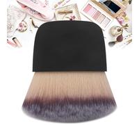 Cryfokt Pinceau de Maquillage en Fibres Souples, Super capacité, pour Poudre Libre, Blush, pour Débutants en Maquillage (BLACK)