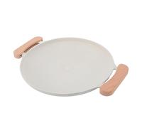 Cryfokt Plaque de Cuisson en Aluminium Portable pour Barbecue Coréen, Plaque de Cuisson Antiadhésive pour le Camping et le Pique-nique, Facile à Nettoyer pour un Usage Domestique (WHITE)