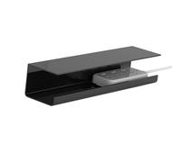 Cryfokt Plateau de Gestion des Câbles de Bureau, Organisateur de Fentes de Câbles Durables pour Le Bureau à Domicile en Matériau PVC (Black)