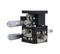 Cryfokt Platine Linéaire 3 Axes XYZ, Platine de Positionnement Linéaire Manuelle en Alliage D'aluminium 40 X 40 Mm, Plate-forme de Réglage de Paliers de Coupe, Table Coulissante