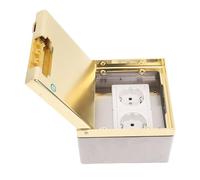 Cryfokt Pobite de Plancher encastré, 4000W Power Socket Gold Modern for Office Household Hotel School