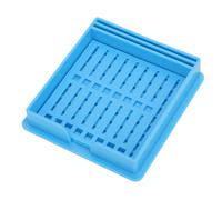 Cryfokt Pochoir de Notes Autocollantes Polyvalent, Compact, Organisateur de Modèles de Notes Autocollantes pour Bureau, Plastique Robuste, Convient à 3x3 Pouces (BLUE)