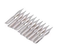 Cryfokt Pointe de Stylo à Encre de Remplacement, Installation de Pointe de Calligraphie, Ensemble de 10 Outils Artistiques de Bonne Performance pour une écriture Confortable (Plume en métal 2)