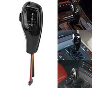 Cryfokt Pommeau de Levier de Vitesse électrique adapté au Style E46 E60 E61 F30, Levier de Vitesse LED pour Véhicules à Conduite à Gauche (noir brillant)