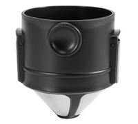 Cryfokt Porte-filtre à café Portable Réutilisable en Acier Inoxydable pour la Préparation du café Goutte à Goutte, Facile à Nettoyer, 1 unité, Noir, 12x7,5 Cm