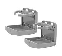 Cryfokt Porte-gobelet de Voiture Pliable, Porte-gobelet Durable et Peu Encombrant pour Porte de Véhicule, pour Van Marin, Bateau, Paquet de 2 (Gris (HF-PAG))