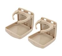 Cryfokt Porte-gobelet de Voiture Pliable, Porte-gobelet Durable et Peu Encombrant pour Porte de Véhicule, pour Van Marin, Bateau, Paquet de 2 (Beige（HF-PAB）)