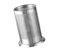 Cryfokt Porte-Ustensiles en Acier Inoxydable avec Trous de Drainage pour Organiser les Couverts, Pailles, Bâtons de Bambou, Pot à Ustensiles Antirouille pour Espace limité, 10 X 17,2 X 12,2 Cm