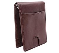 Cryfokt Portefeuille Ultra Fin en Cuir PU pour Hommes, Résistant à l'usure, Multi-Fentes pour Cartes, pour Un Usage Quotidien (Café)