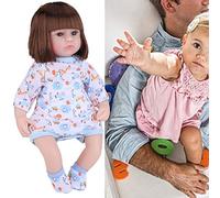 Cryfokt Poupées Reborn pour Bébés, Corps Complet, Réaliste, Cadeau pour Enfants, Rose Rouge, Bleu, 16,5 Pouces, 11,4 Pouces, pour Une Enfance Heureuse (Cheveux de Voiture de poupée Renaissance 42 cm)