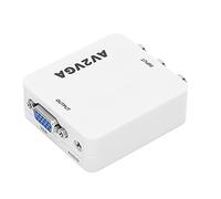 Cryfokt pour Convertisseur AV vers VGA Portable, Convertisseur Vidéo Haute Performance pour Entrée AV vers Sortie VGA, 1920 X 1080 HD, Léger et Durable, 1 unité
