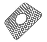 Cryfokt Protecteur D'évier de Cuisine, Tapis Doux Antidérapant Résistant à la Chaleur pour Drain Central, évier en Porcelaine en Acier Inoxydable 34.5x29.5cm (GREY)