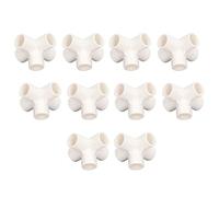 Cryfokt Raccord de Tuyau en PVC Tridimensionnel, Connecteur coudé à 5 Voies de 20 Mm pour Meubles, Connecteur de Tuyau Résistant aux Fissures et à la Rupture pour Diverses Structures (WHITE)