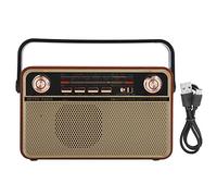 Cryfokt Radio Numérique FM AM SW 3 Bandes Vintage en Bois avec Meilleure Réception, Radio Portable Rechargeable, USB Multifonctionnelle, Prend en Charge la Carte Mémoire U Disk