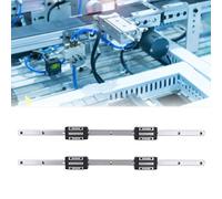 Cryfokt Rail de Guidage Linéaire, Bloc Coulissant de Haute Précision pour L'usinage de Précision pour les Amateurs de CNC, Noir, Ensemble de 2 Pièces
