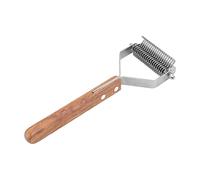 Cryfokt Râteau de Toilettage Polyvalent pour Chiens, en Acier Inoxydable, Double Face, pour Le Toilettage des Nœuds et des Tapis, pour Animaux de Compagnie et Chats