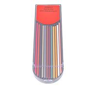Cryfokt Recharges de Plomb de Couleur 2mm, 24 Pièces, Graphite Vibrant pour Crayons Mécaniques, Idéal pour le Travail du Bois et la Construction