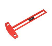 Cryfokt Règle Carrée en T, Outil de Positionnement de Perçage Efficace pour les Projets de Menuiserie, Alliage D'aluminium, échelle Métrique en Pouces de 30 Cm avec Manchons de Perçage de 6 Mm, 8 Mm