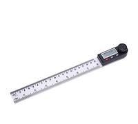 Cryfokt Règle D'angle de Rapporteur Numérique en Plastique avec Modèles de Boutons de Verrouillage pour Atelier de Menuiserie