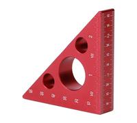 Cryfokt Règle Triangulaire à Angle Droit de 2 Pouces, Outil de Mesure de Précision en Alliage D'aluminium pour le Travail du Bois et la Menuiserie